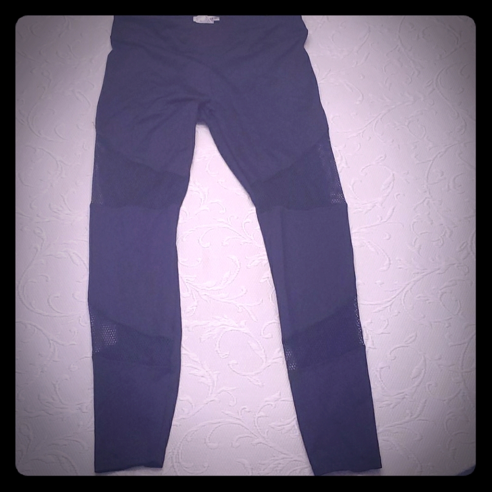 Leggings with mesh cut outs